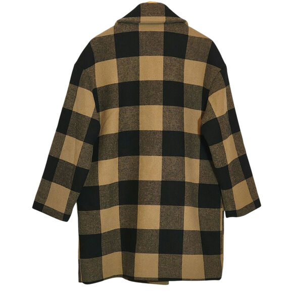 Abercrombie & Fitch Buffalo Check Peacoat Wool Fall Winter Casual Classic Size M - Picture 9 of 16